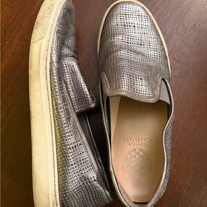 Vince Camuto Silver Textured Women’s Loafers